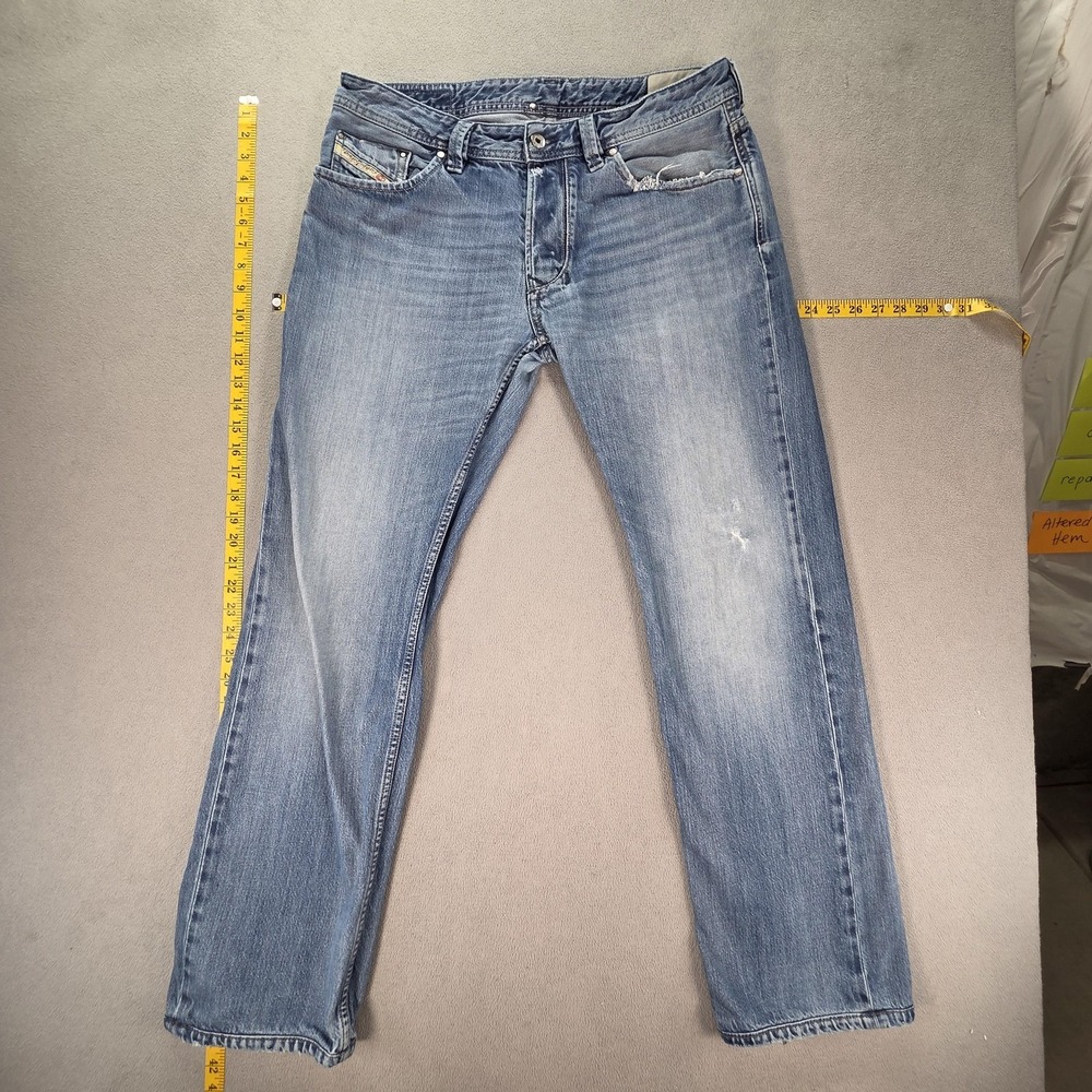 Diesel Larkee Jeans Mens 34x31 Blue Med Wash Straight 008XR